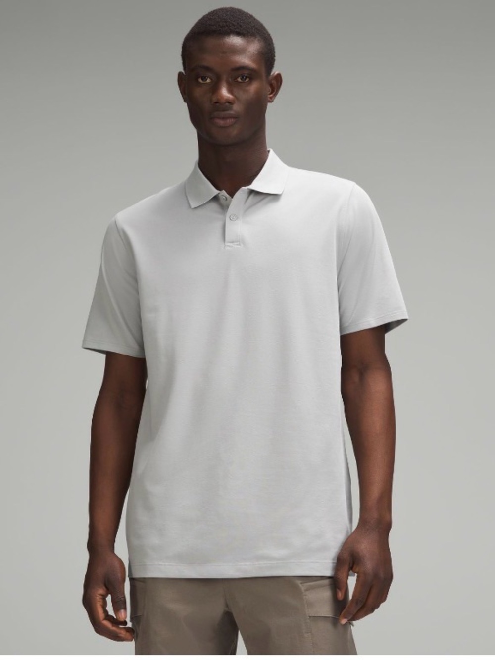 lululemon athletica Men's pique classic fit Polo Shirt silver drop